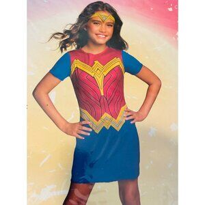 Wonder Woman Child Costume Medium Ages 4 to 6 Years Includes Dress & Tiara Unope